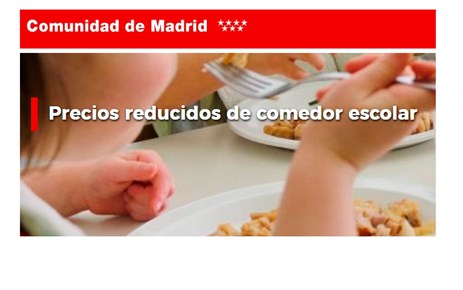PRECIOS REDUCIDOS COMEDOR ESCOLAR CURSO 22-23
