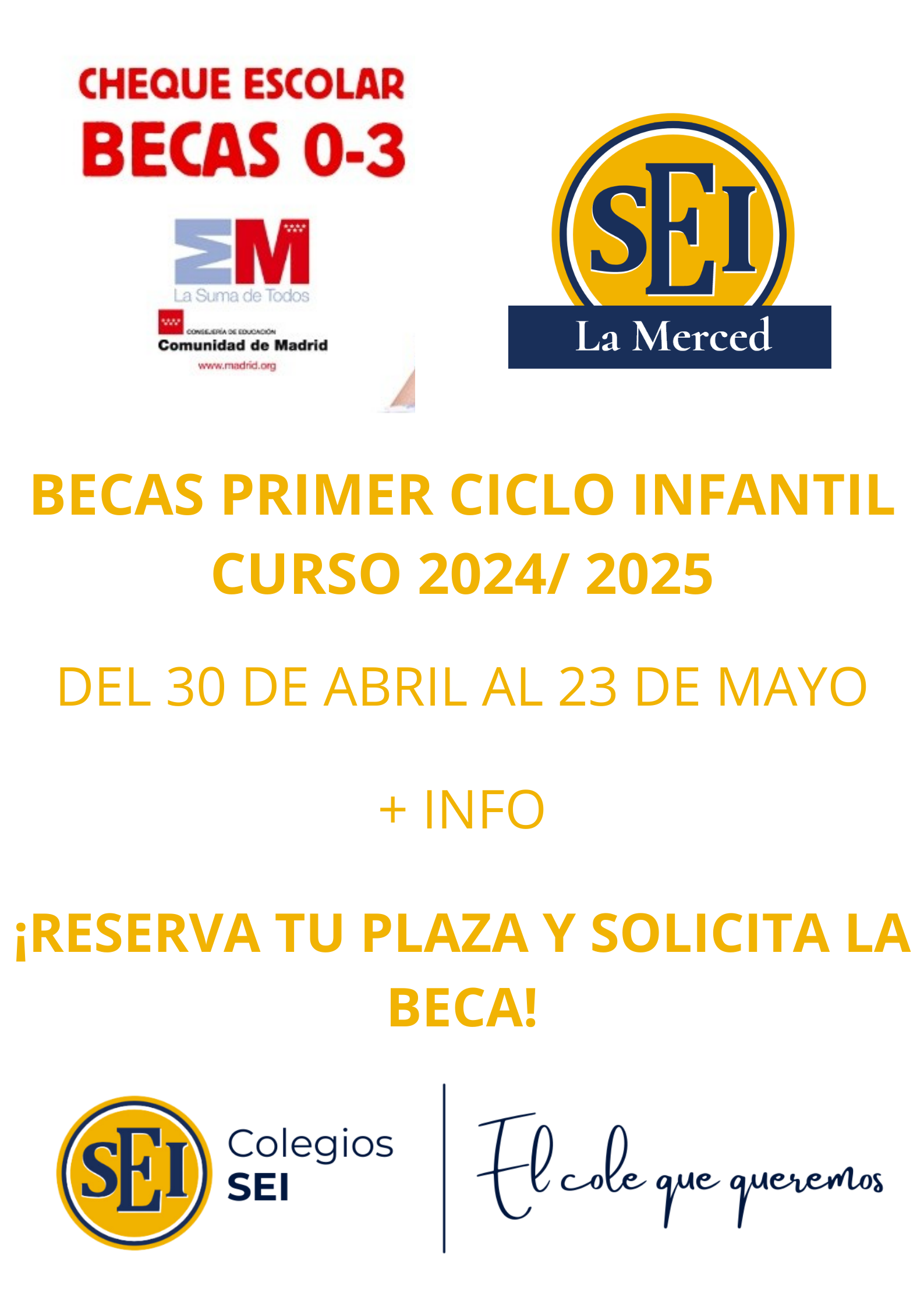 BECA PRIMER CICLO INFANTIL CURSO 2024 / 2025