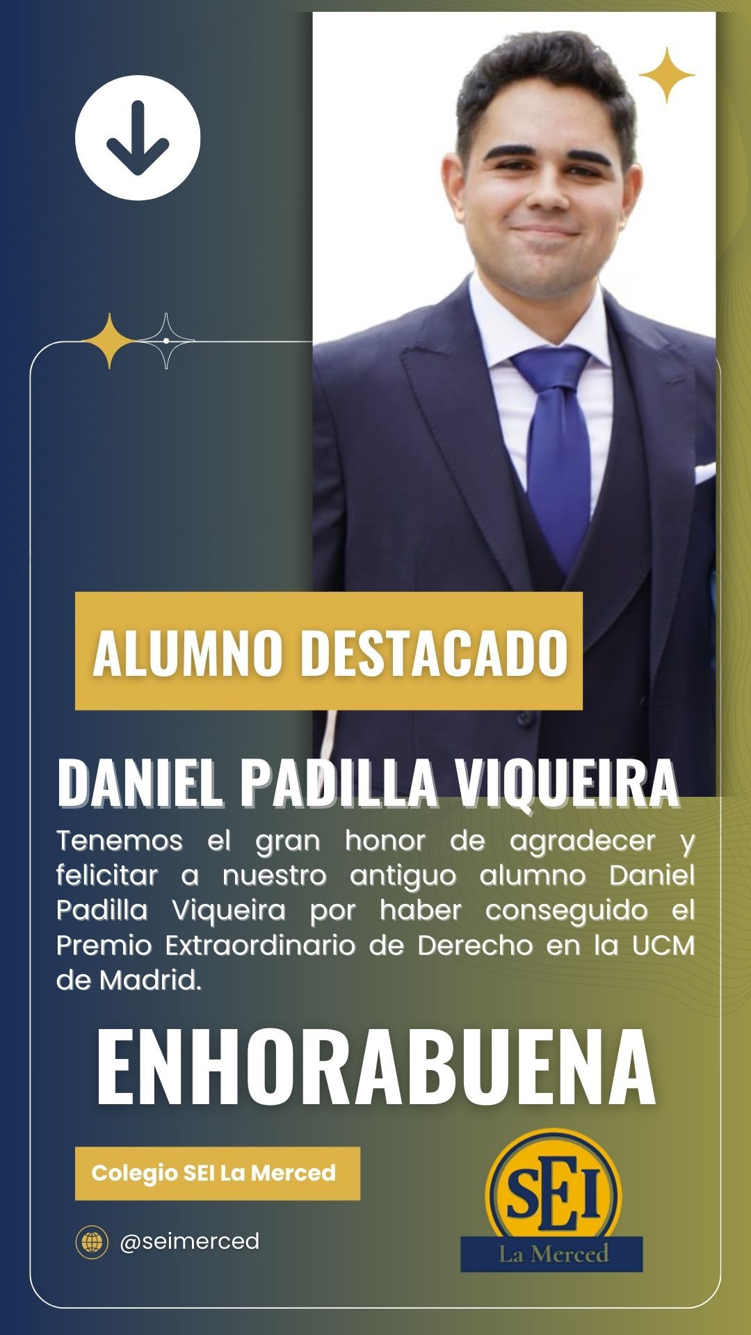 PREMIO EXTRAORDINARIO DE DERECHO DE LA UCM DE MADRID (ANTIGUO ALUMNO)