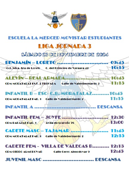 ESCUELA BASKET MERCED JORNADA 3