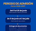 MATRICULACIÓN NUEVOS ALUMNOS CURSO 2026-2027