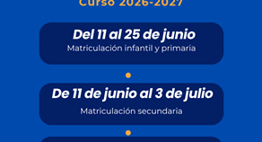 MATRICULACIÓN NUEVOS ALUMNOS CURSO 2026-2027