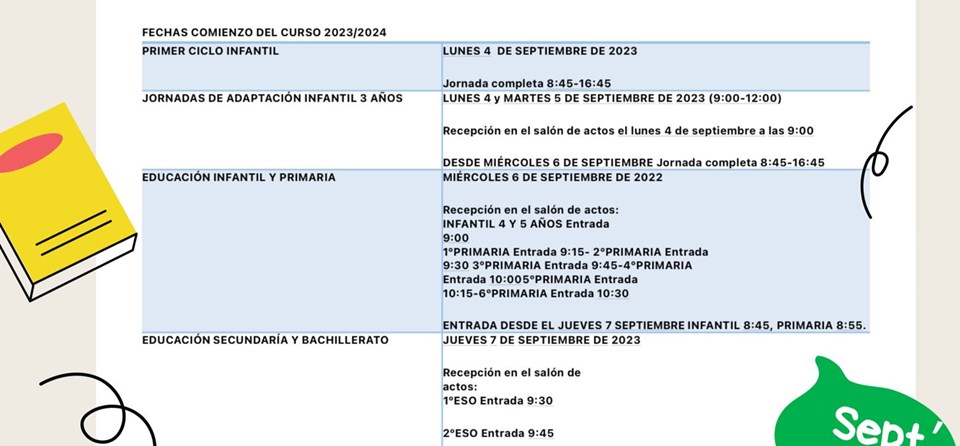 ¡COMIENZA EL CURSO 2023-2024!