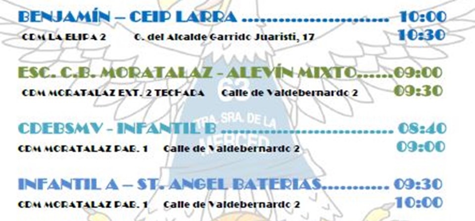 ESCUELA BASKET MERCED - JORNADA 1